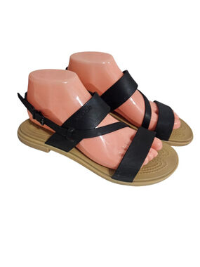CROCS Tulum Black Women's Sandals Sz 7W